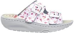 Piumetta Papuci Piumetta 6273 alb cu floricele - dama (MARIMEA: 41) (11100)