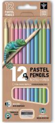 Ars Una Háromszögletű pasztell színes ceruza 12 db + hegyező (5993120022685)