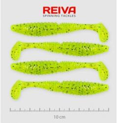 Reiva Zander Power Shad 10cm 4db/cs /Neonzöld-Flitter/ (9901-103)