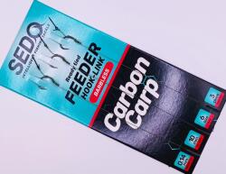 SEDO Carbon Carp Feeder Barbless- előkötött Szakáll nélküli Feeder előke 10 es horog, 7mm csalitüske 0, 10-es fonott