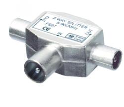 Use Bliszter Home FS 28X koax elosztó, 1 dugó - 2 aljzat, fém (FS 28X)