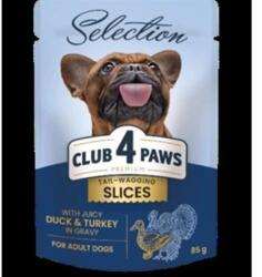  Club 4 Paws Premium Plusz Alutasakos Válogatás Kacsa és Pulykahússal szószban 85g - fishingoutlet