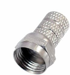 USE Home FF 21 F csatlakozódugó, fém, KH 3 kábelre tekerhető, egyenes kivitel 25 db-os kiszerelés! (FF 21)