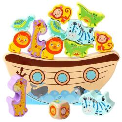 Leziter Egyensúlyozó fejlesztő fajáték, bárka állatokkal (BTE-7) - fishingoutlet