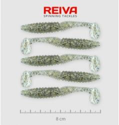 Reiva Zander Power Shad 8cm 5db/cs /Ezüst-Flitter/ (9901-807)
