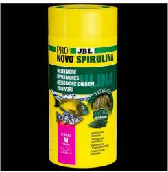 JBL ProNovo Spirulina Flakes "M" - Spirulina táppehely M-es méretben minden 8-20 cm-es akváriumi halhoz (1000ml/160g)