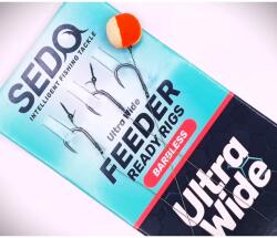 SEDO Ultra Wide Barbless Feeder - Előkötött Szakáll Nélküli Feeder Előke - 12-es 0.14mm fonott damil - 10mm tüske (6786)