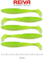 Reiva Zander Power Shad 8cm 5db/cs (Fluo Zöld Flitter I. )