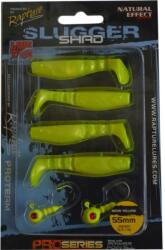 Rapture Slugger Shad Set 55 Neon Yellow 4+2 db/csg, műcsali szett (188-03-303)