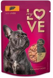 My Love teljes értékű, szaftos alutasakos eledel felnőtt kutyáknak Máj 100g - fishingoutlet