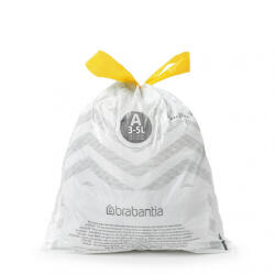Brabantia Торбички за кош Brabantia PerfectFit Sort&Go/Touch 647033, Размер A, 3-5 л, 20 броя, Бял (647033)