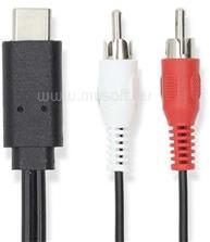 NEDIS CCGL64240BK10 USB 3.2 Gen 1 | USB-CT dugó | 2x RCA dugó | 1.00 m (CCGL64240BK10) (CCGL64240BK10)