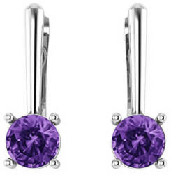 Beneto Exclusive Ezüst fülbevaló ametiszt kővel AMEAGUC1933