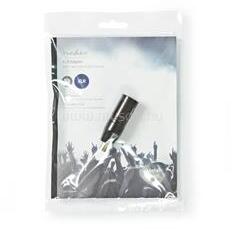 Nedis COTP15930BK XLR adapter, XLR 3 tűs dugó, RCA nő, Nikkelezett, Egyenes, Fém, Fekete , 1 db (COTP15930BK) (COTP15930BK)