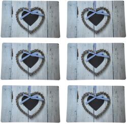 Pufo Tányéralátét szett, Pufo, szívmintás modell, 6 db (Pufo2941)