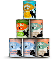 Lucky Lou 24x400g Lucky Lou Adult nedves macskatáp - Vad mix (4 változattal)