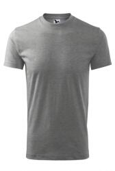 MALFINI Klasszikus unisex póló, sötétszürke, 3XL-es méret