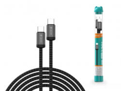 DEVIA Gracious Series Tube PD 60W Type-C/Type-C adat-és töltőkábel 1m fekete (ST107878) (ST107878)
