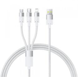 Baseus Cablu Incarcare USB-A - Lightning / microUSB / USB-C Baseus StarSpeed P10319900211-00, 100W, 1.5m, Alb