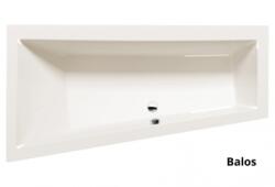 SAPHO POLYSAN ANDRA R aszimmetrikus kád, jobbos 160x90x45cm, elefántcsont (81541.40)