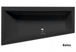 SAPHO POLYSAN ANDRA L aszimmetrikus kád, balos, 160x90x45cm, matt fekete (81521.21)