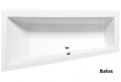 SAPHO POLYSAN ANDRA R aszimmetrikus kád, 170x90x45cm, matt fehér (81511.11)