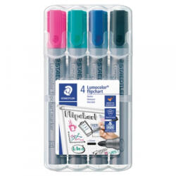 STAEDTLER Táblamarker Lumocolor flipchart kerek 4 db-os klt. (pink, türkiz, kék, fekete) (356 WP4-1) (356 WP4-1)