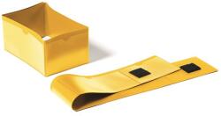 DURABLE Címketartó zseb, raklapláb, 140x65 mm / 90x65 mm, DURABLE , sárga (DB172404)