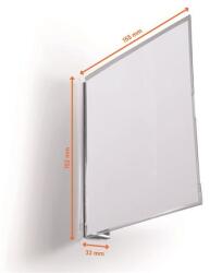 DURABLE Információs tábla, 149x149 mm, mágneses, DURABLE, áttetsző (DB187119)