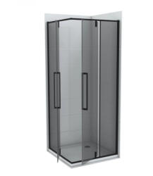  Zuhanykabin COPEN ABSOLUT BLACK 900x900x2000 mm fekete sötétített üveg, pivot ajtóval, 6 mm (C-02-B6190)