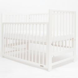 NEW BABY Gyerek kiságy New Baby BASIC leengedhető oldalráccsal fehér