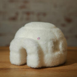 Deconline Xmas Iglu ház, havas ház - kicsi - Karácsonyi falu kiegészítő fehér 12, 6 cm (679501)