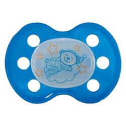 Baby-Nova Baby Nova Suzetă de noapte din silicon, mărimea 1, Albastră (24222)