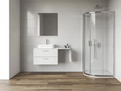 RAVAK Blix II cabină de duș 80x80 cm semicircular aluminiu luciu/sticlă transparentă 3BM40C00Z1 (3BM40C00Z1)