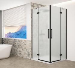 SAPHO TRINITY BLACK 80x80 cm zuhanykabin matt üveggel, matt fekete GT2280-80M-B (GT2280-80M-B)