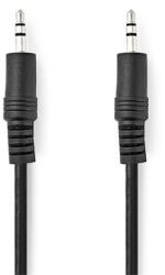 Nedis CAGL22000BK10 sztereo audio kábel, 3, 5 mm jack dugó - 3, 5 mm jack dugó, 1m (CAGL22000BK10)