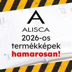 Alisca Határidőnapló ALISCA Rebel varrott B/6 napi fehér lapos bordó 2026. 250602/VBO (250602/VBO)