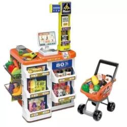 Man Yuk Toys Szupermarket játékszett bevásárlókocsival - 60 db-os