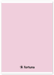 Fortuna Füzet vonalas FORTUNA Monocolor A/5 32 lapos pasztell rózsaszín - pepita
