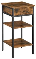 Euziel Éjjeliszekrény ARIN barna/fekete LET502B01 (EZ0394)