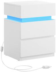 Euziel SMARTIE világítással ellátott éjjeliszekrény, fehér LET630T10V1 (EZ0392)