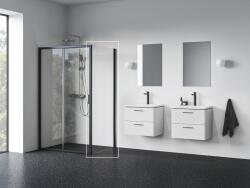 RAVAK Blix II zuhanyfal 80 cm fekete matt/átlátszó üveg 9BM40300Z1 (9BM40300Z1)