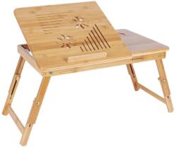 Euziel Állítható ágyra helyezhető számítógépasztal LAT, barna LLD002 (EZ0398)