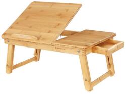 Euziel Állítható, ágyra helyezhető laptopasztal LAT, barna LLD01N (EZ0399)