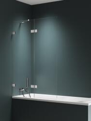 New Trendy Avexa Nickel Brushed zuhanyparaván 140 cm kétrészes csiszolt/átlátszó üveg EXK-8758 (EXK8758)
