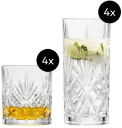 Zwiesel Glas Hosszú italospohár SHOW 368 ml, whiskyspoharakkal, 8 db szett, Zwiesel Glas (ZWI121881)