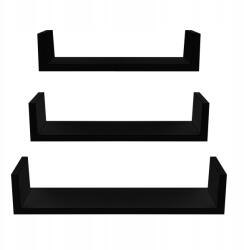 Linder Exclusiv Lebegő polc 3 darab Linder Exclusiv WR113 Fekete (WR113)