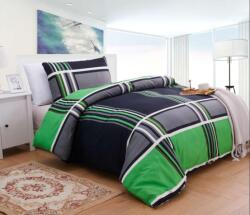 Karo zöld pamut ágyneműhuzat Rögzítés: Cipzár