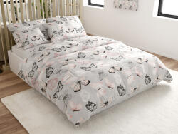  Mikroszálas ágyneműhuzat MY BUTTERFLY világosszürke Ágyneműhuzat mérete: 2 db 70 x 90 cm | 200 x 220 cm