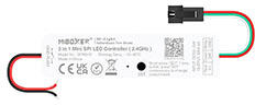Mi-Light SPIR3-M, 3-in-1 távirányítható LED szalag mini vezérlő SPI digitális LED szalaghoz (futófény) (egyszínű, RGB, RGBW) (Milight SPIR3-M)